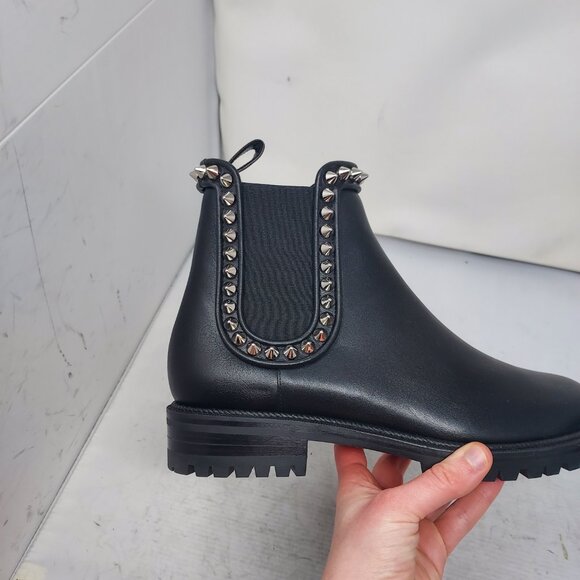 Christian Louboutin Black Spike Stud Capahutta Chelsea Boot - Picture 3 of 11